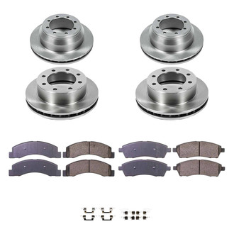 Callahan Brake Parts® - Plain Front and Rear Brake Kit