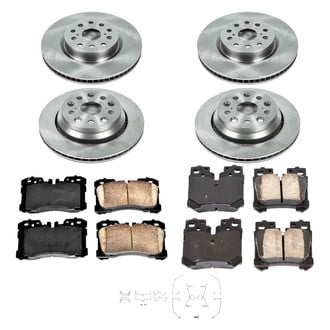 Callahan Brake Parts® - Plain Front and Rear Brake Kit