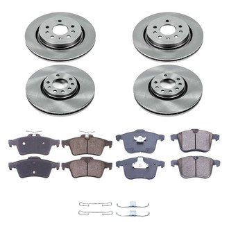 Callahan Brake Parts® - Plain Front and Rear Brake Kit