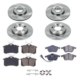 Callahan Brake Parts® - Plain Front and Rear Brake Kit