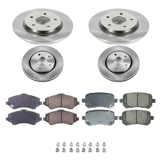 Callahan Brake Parts® - Plain Front and Rear Brake Kit