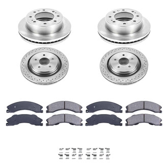 Callahan Brake Parts® - Plain Front and Rear Brake Kit