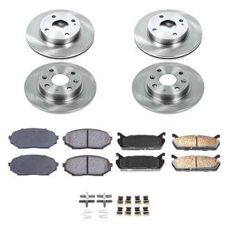 Callahan Brake Parts® - Plain Front and Rear Brake Kit