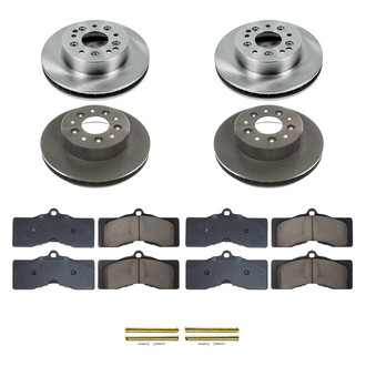 Callahan Brake Parts® - Plain Front and Rear Brake Kit