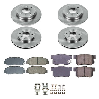 Callahan Brake Parts® - Plain Front and Rear Brake Kit