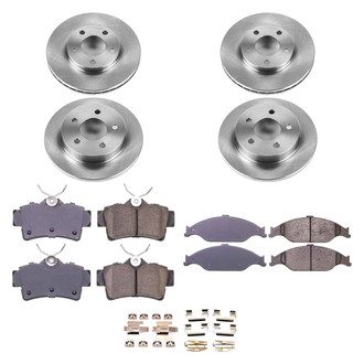 Callahan Brake Parts® - Plain Front and Rear Brake Kit