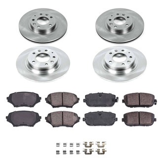 Callahan Brake Parts® - Plain Front and Rear Brake Kit