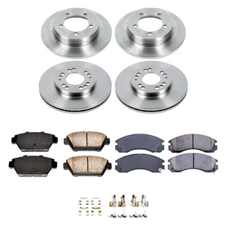Callahan Brake Parts® - Plain Front and Rear Brake Kit