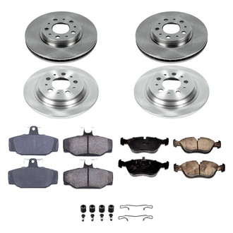 Callahan Brake Parts® - Plain Front and Rear Brake Kit