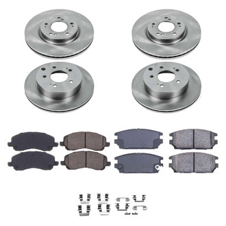 Callahan Brake Parts® - Plain Front and Rear Brake Kit