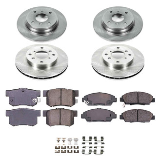 Callahan Brake Parts® - Plain Front and Rear Brake Kit