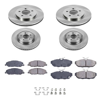 Callahan Brake Parts® - Plain Front and Rear Brake Kit