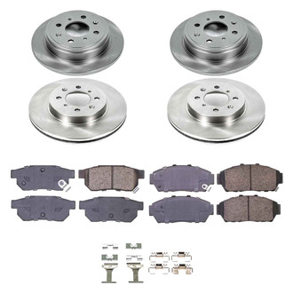 Callahan Brake Parts® - Plain Front and Rear Brake Kit