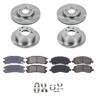 Callahan Brake Parts® - Plain Front and Rear Brake Kit