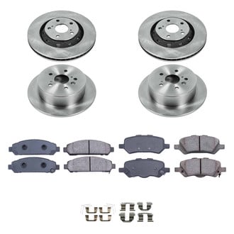 Callahan Brake Parts® - Plain Front and Rear Brake Kit