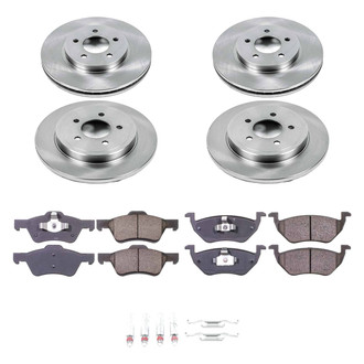 Callahan Brake Parts® - Plain Front and Rear Brake Kit