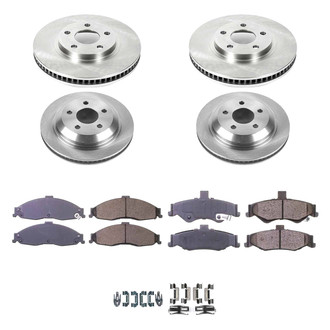 Callahan Brake Parts® - Plain Front and Rear Brake Kit