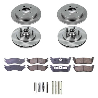Callahan Brake Parts® - Plain Front and Rear Brake Kit