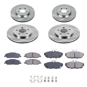 Callahan Brake Parts® - Plain Front and Rear Brake Kit