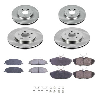 Callahan Brake Parts® - Plain Front and Rear Brake Kit