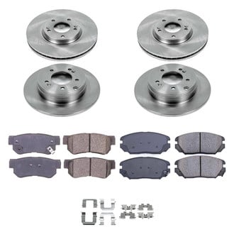 Callahan Brake Parts® - Plain Front and Rear Brake Kit