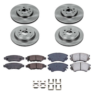 Callahan Brake Parts® - Plain Front and Rear Brake Kit
