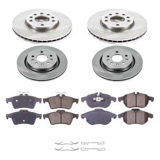Callahan Brake Parts® - Plain Front and Rear Brake Kit