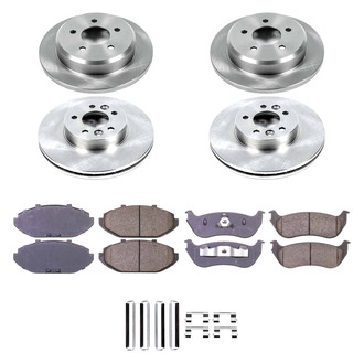 Callahan Brake Parts® - Plain Front and Rear Brake Kit