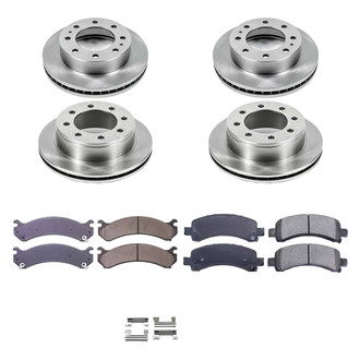 Callahan Brake Parts® - Plain Front and Rear Brake Kit