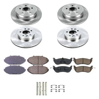 Callahan Brake Parts® - Plain Front and Rear Brake Kit