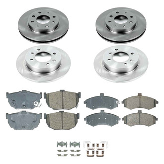 Callahan Brake Parts® - Plain Front and Rear Brake Kit