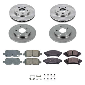 Callahan Brake Parts® - Plain Front and Rear Brake Kit