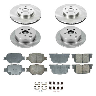 Callahan Brake Parts® - Plain Front and Rear Brake Kit
