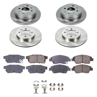Callahan Brake Parts® - Plain Front and Rear Brake Kit