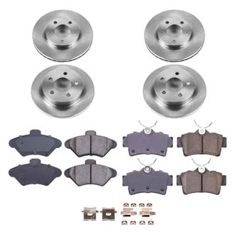 Callahan Brake Parts® - Plain Front and Rear Brake Kit
