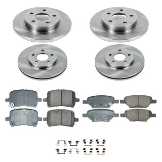 Callahan Brake Parts® - Plain Front and Rear Brake Kit