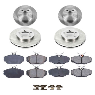 Callahan Brake Parts® - Plain Front and Rear Brake Kit