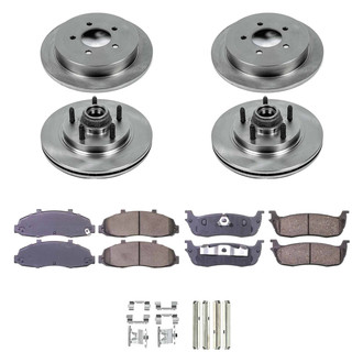 Callahan Brake Parts® - Plain Front and Rear Brake Kit
