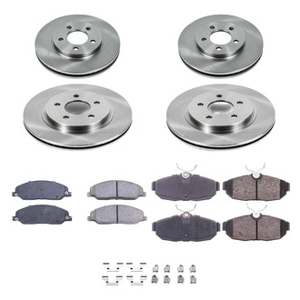 Callahan Brake Parts® - Plain Front and Rear Brake Kit
