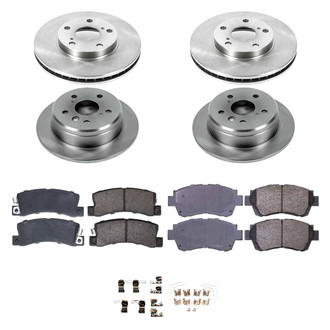 Callahan Brake Parts® - Plain Front and Rear Brake Kit