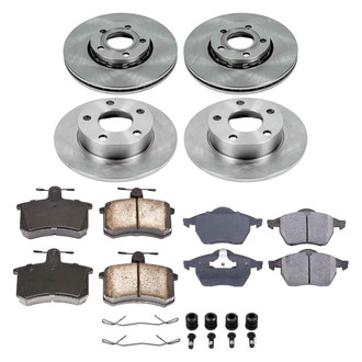 Callahan Brake Parts® - Plain Front and Rear Brake Kit