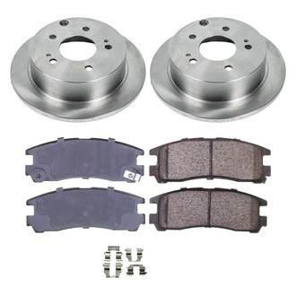 Callahan Brake Parts® - Plain Rear Brake Kit