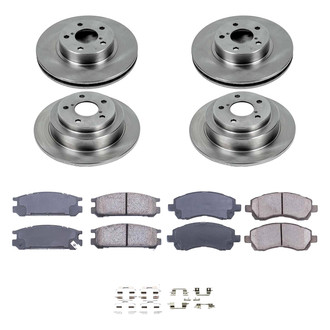 Callahan Brake Parts® - Plain Front and Rear Brake Kit