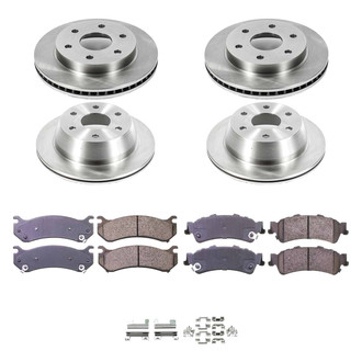 Callahan Brake Parts® - Plain Front and Rear Brake Kit