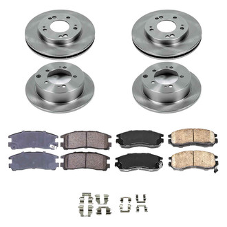 Callahan Brake Parts® - Plain Front and Rear Brake Kit