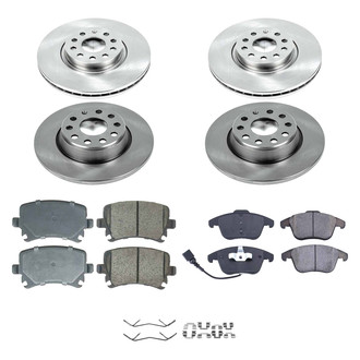 Callahan Brake Parts® - Plain Front and Rear Brake Kit