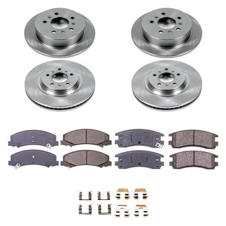 Callahan Brake Parts® - Plain Front and Rear Brake Kit