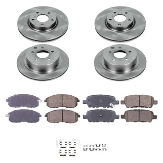 Callahan Brake Parts® - Plain Front and Rear Brake Kit