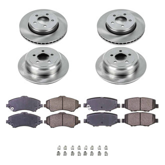 Callahan Brake Parts® - Plain Front and Rear Brake Kit