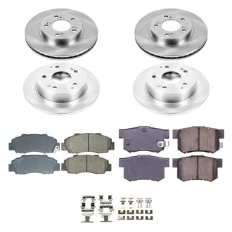 Callahan Brake Parts® - Plain Front and Rear Brake Kit